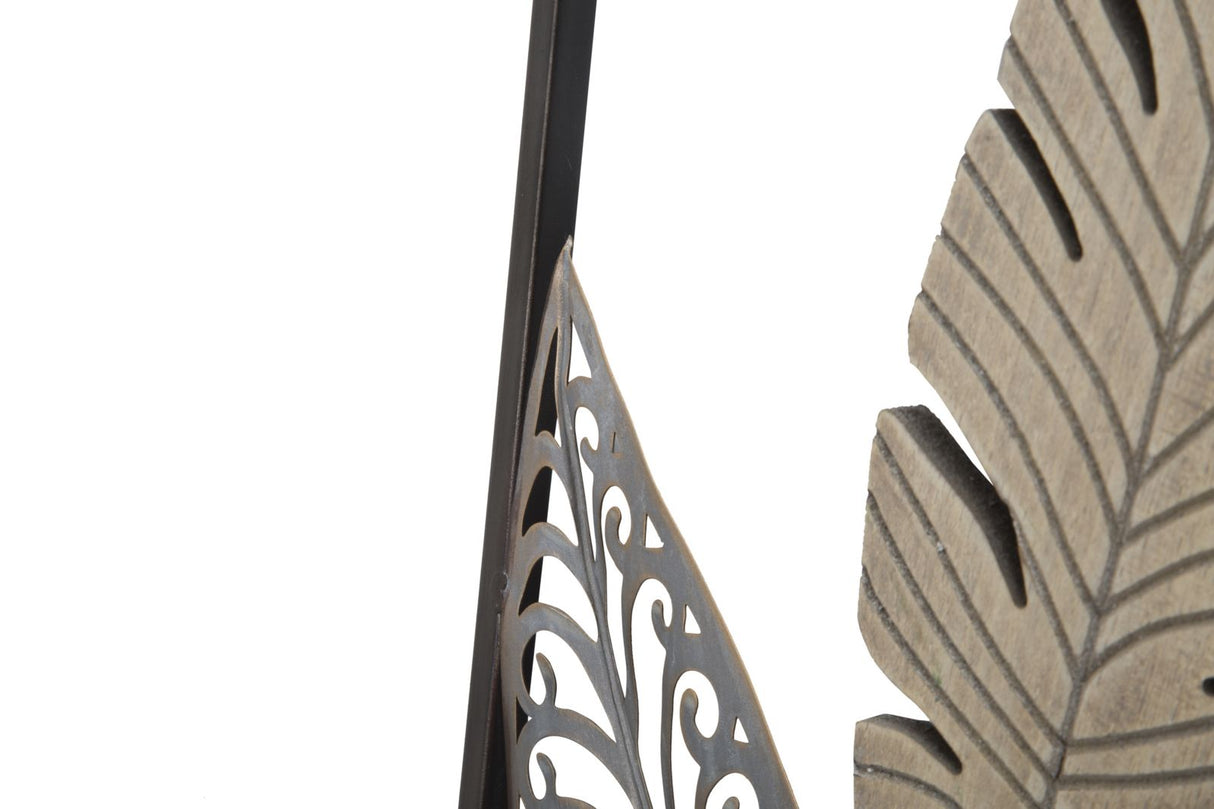 PANNELLO IN FERRO E LEGNO FOGLIE -A- FERRETTI