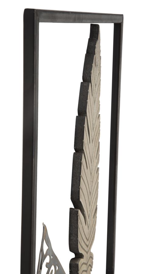 PANNELLO IN FERRO E LEGNO FOGLIE -A- FERRETTI