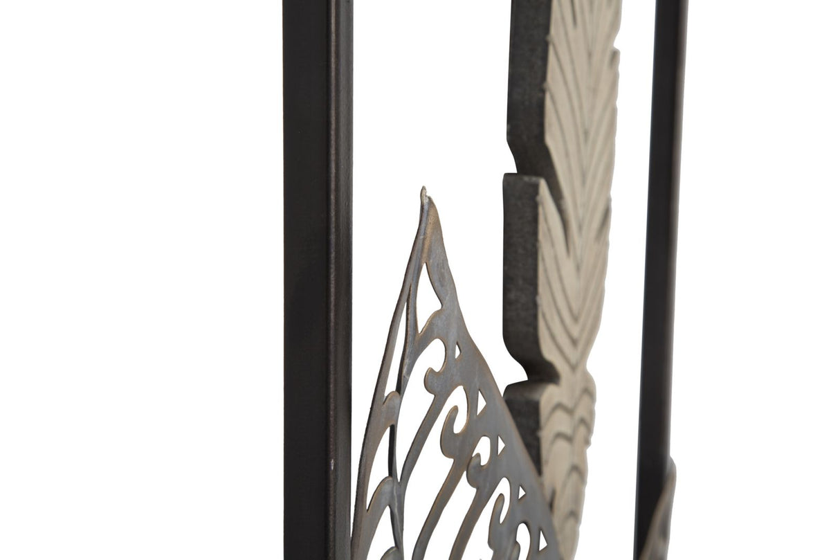 PANNELLO IN FERRO E LEGNO FOGLIE -A- FERRETTI