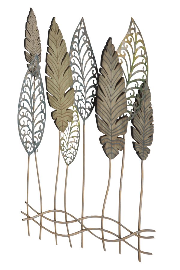 PANNELLO IN FERRO E LEGNO FOGLIE -C- FERRETTI