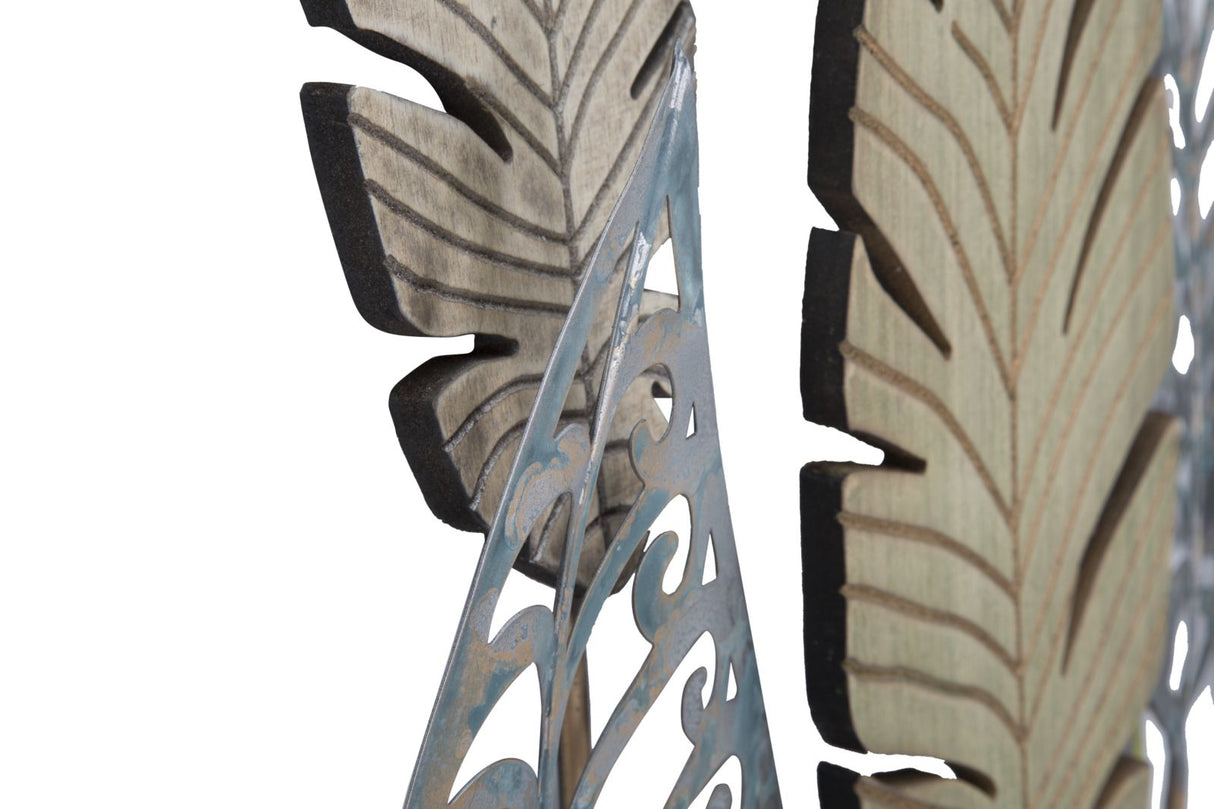 PANNELLO IN FERRO E LEGNO FOGLIE -C- FERRETTI
