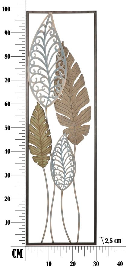 PANNELLO IN FERRO E LEGNO FOGLIE -B- FERRETTI