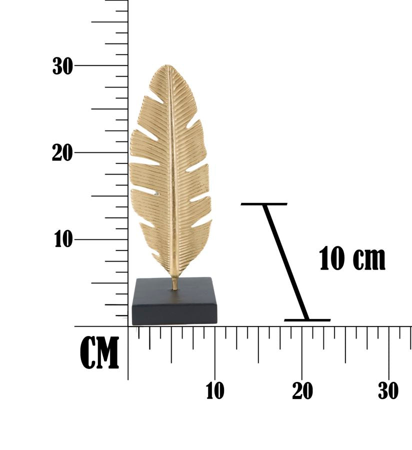 SCULTURA FOGLIA C/PORTA CANDELA GLAM - FERRETTI
