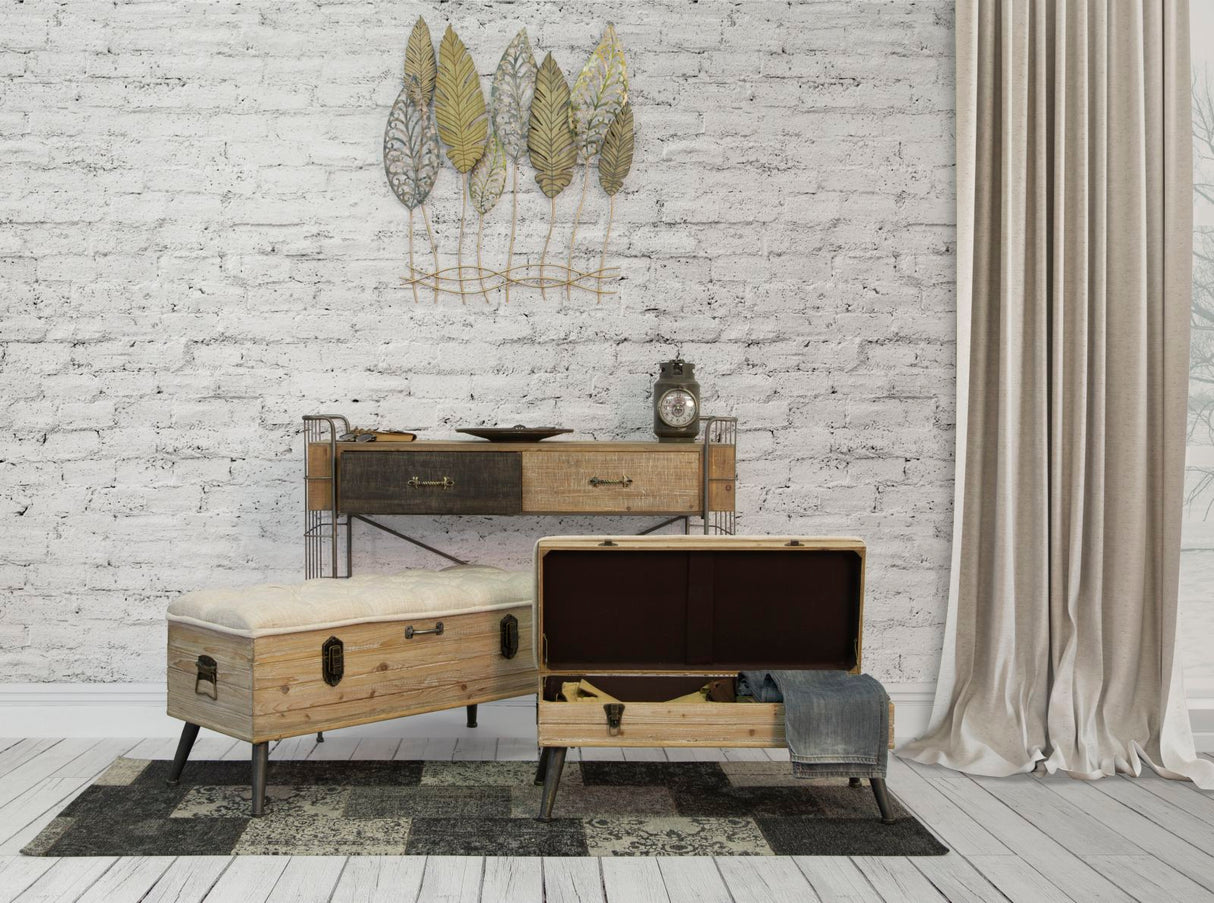 PANNELLO IN FERRO E LEGNO FOGLIE -C- FERRETTI