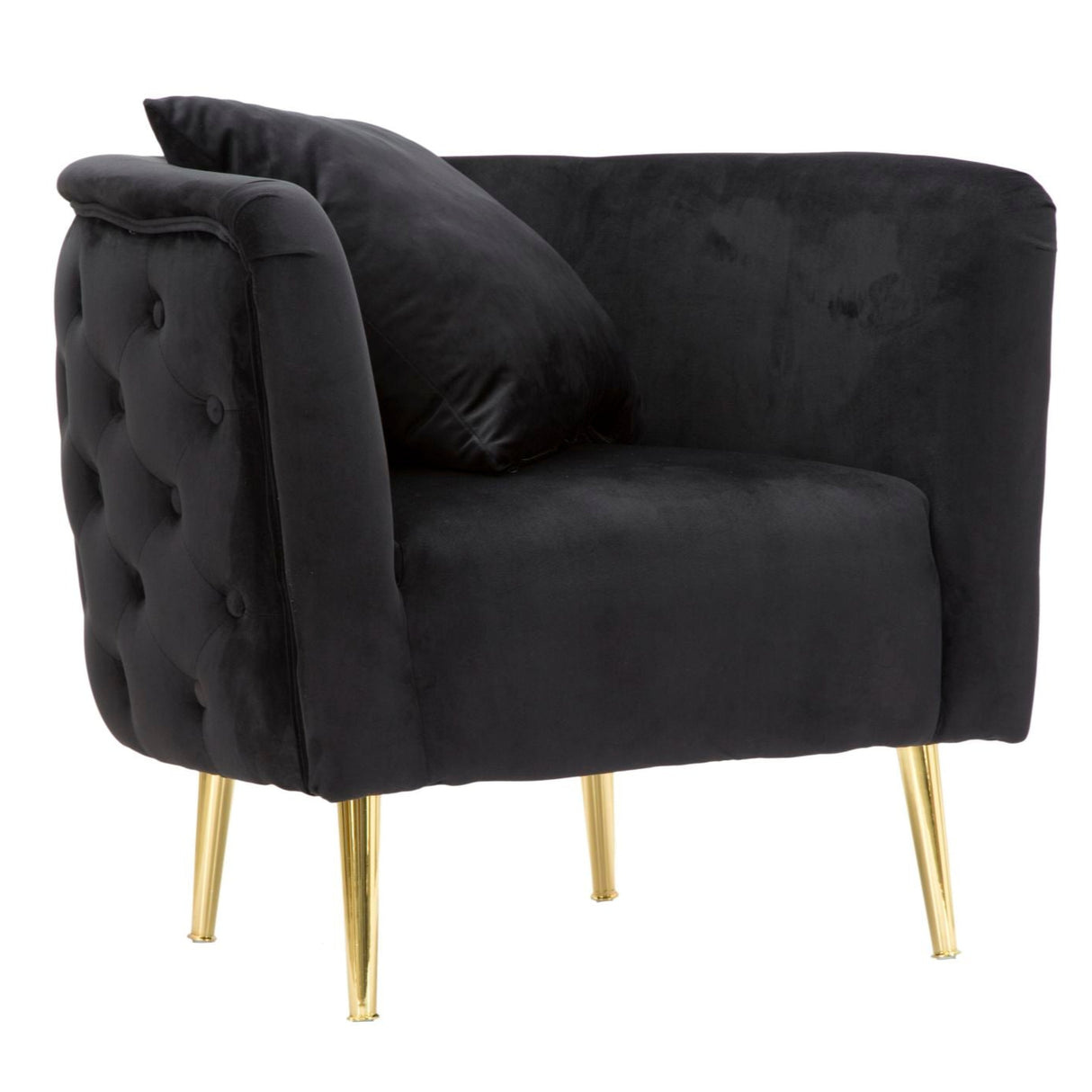 POLTRONA BUCAREST NERO CM 76X74X71