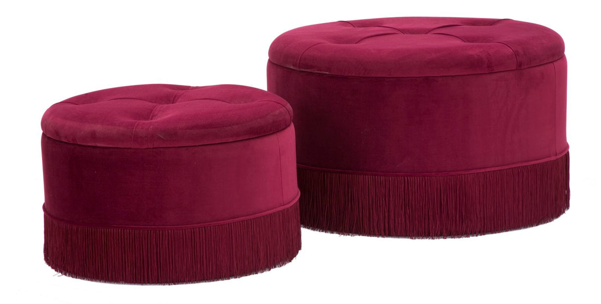 PUFF/CONTENITORE LINES NEW COPPIA BORDEAUX - FERRETTI