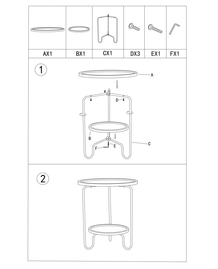 TAVOLINETTO AREX 2 RIPIANI - FERRETTI