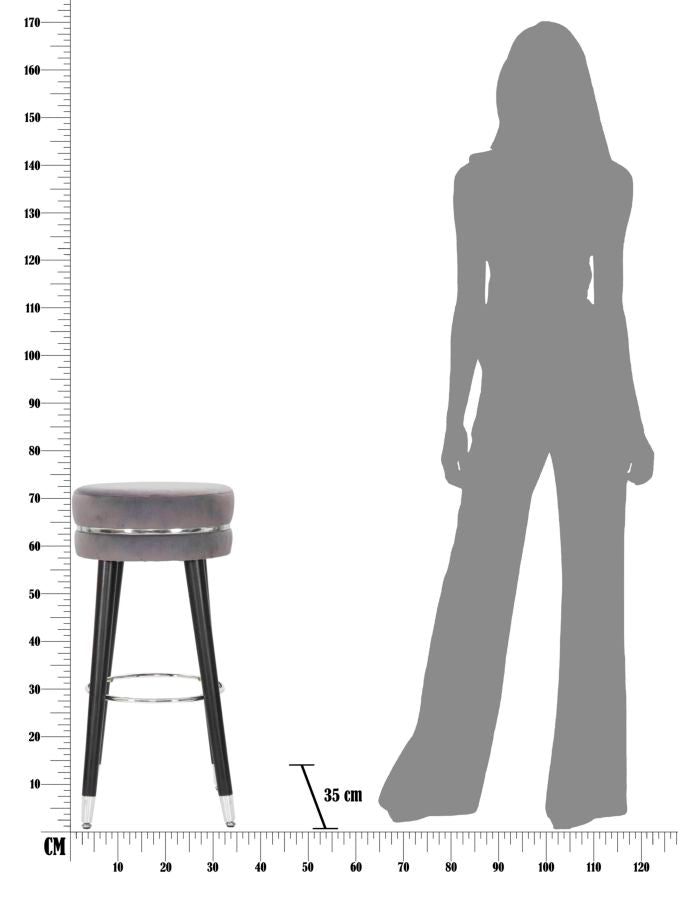 SGABELLO BAR PARIS GRIGIO/SILVER - FERRETTI