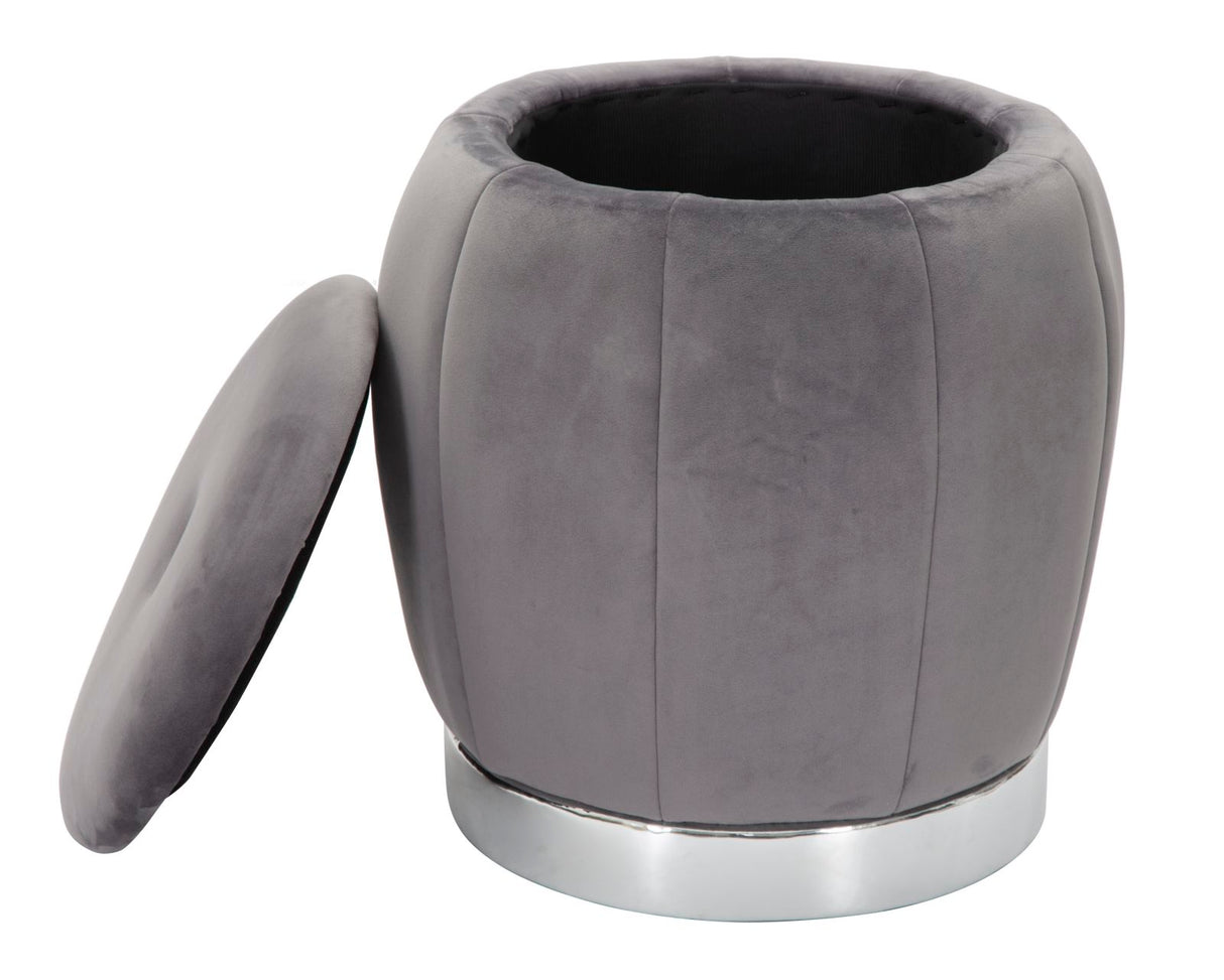 PUFF/CONTENITORE PARIS GRIGIO/SILVER - FERRETTI