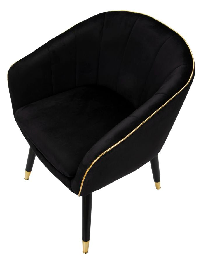 POLTRONA PARIS NERA/GOLD - FERRETTI