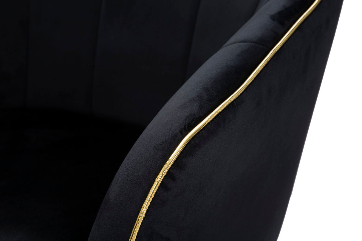 POLTRONA PARIS NERA/GOLD - FERRETTI