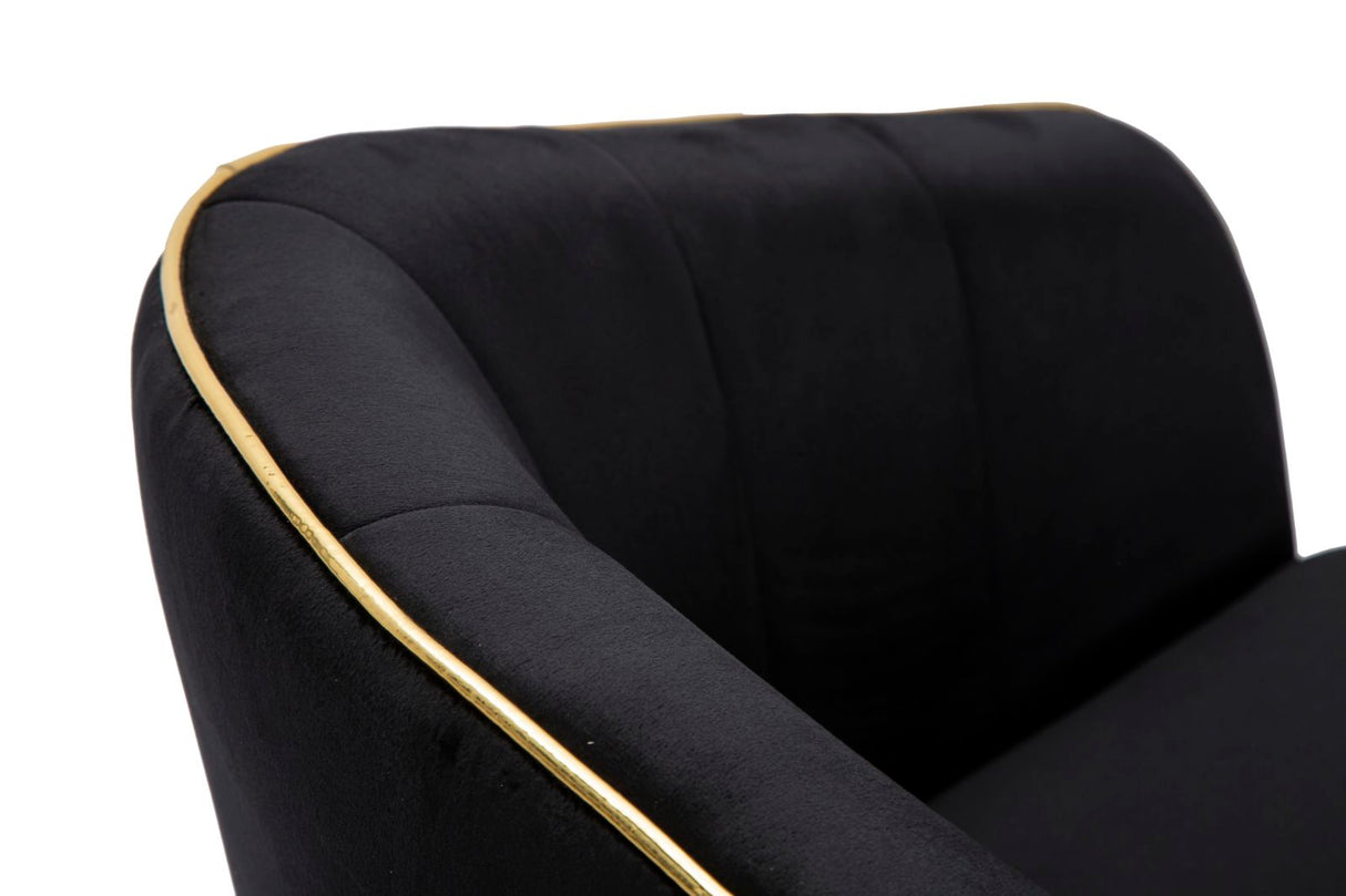 POLTRONA PARIS NERA/GOLD - FERRETTI