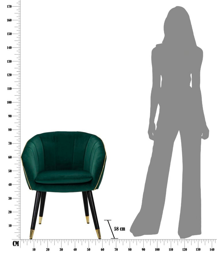 POLTRONA PARIS VERDE/GOLD - FERRETTI