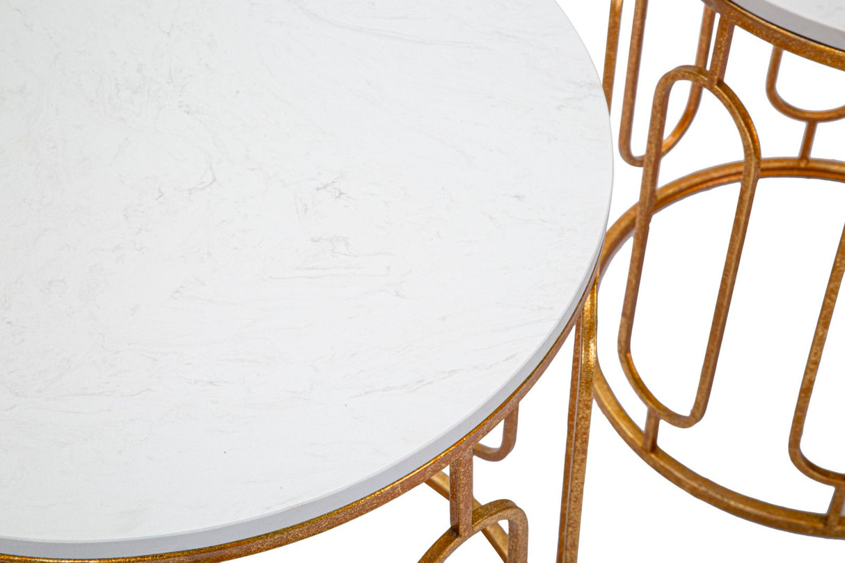 TAVOLINETTI TORY MARBLE COPPIA - FERRETTI