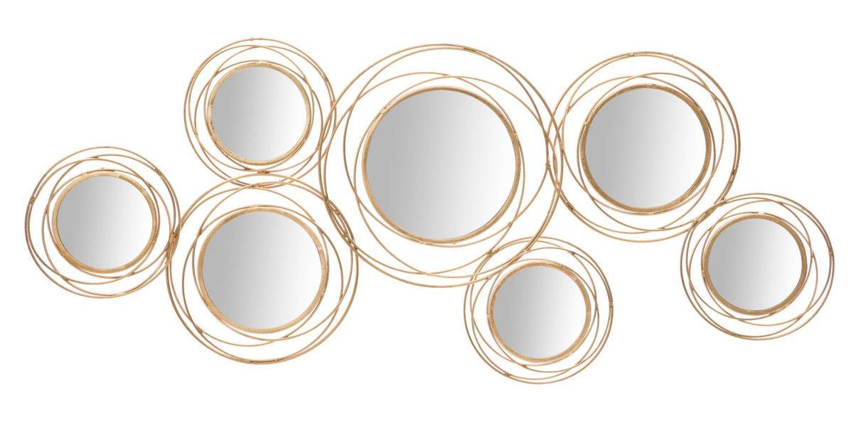PANNELLO/SPECCHIO GOLD ROUND CM 124