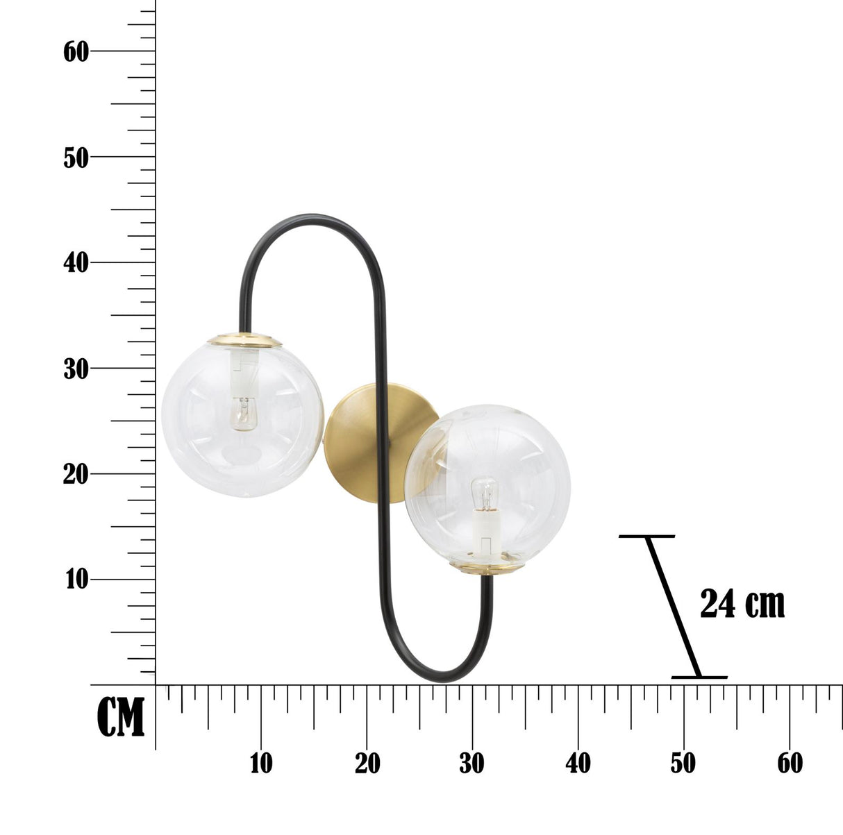 LAMPADA DA MURO IRON BLACK - FERRETTI