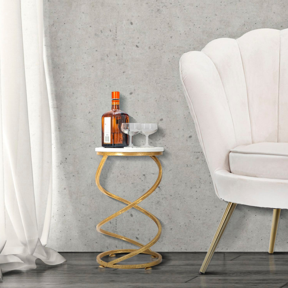 TAVOLINETTO SPIRAL MARBLE - FERRETTI
