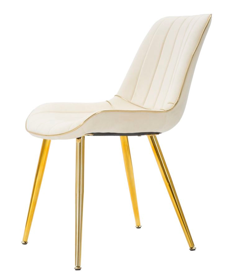SEDIA PARIS CREMA/GOLD SET 2 PZ - FERRETTI