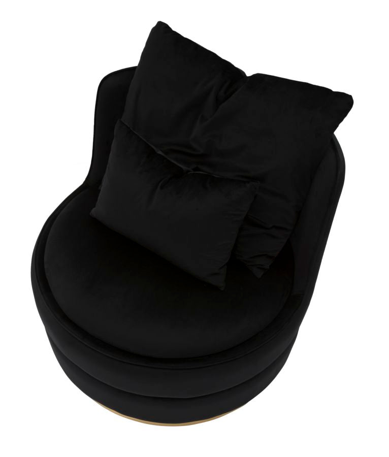 POLTRONA PARIS SPACE NERO/GOLD - FERRETTI