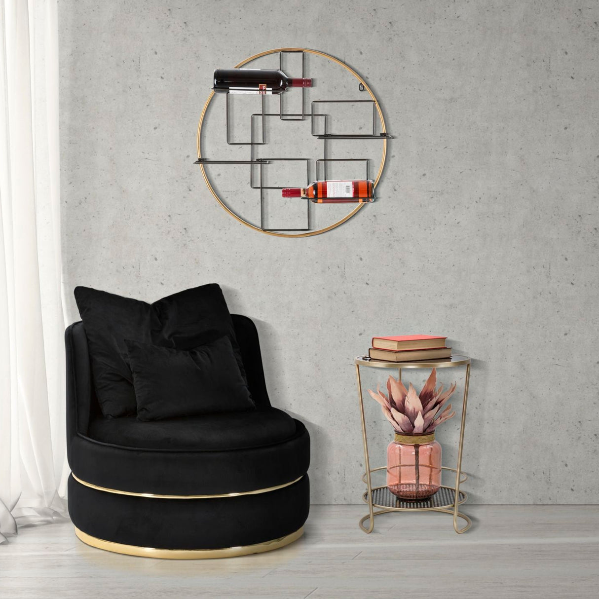 POLTRONA PARIS SPACE NERO/GOLD - FERRETTI