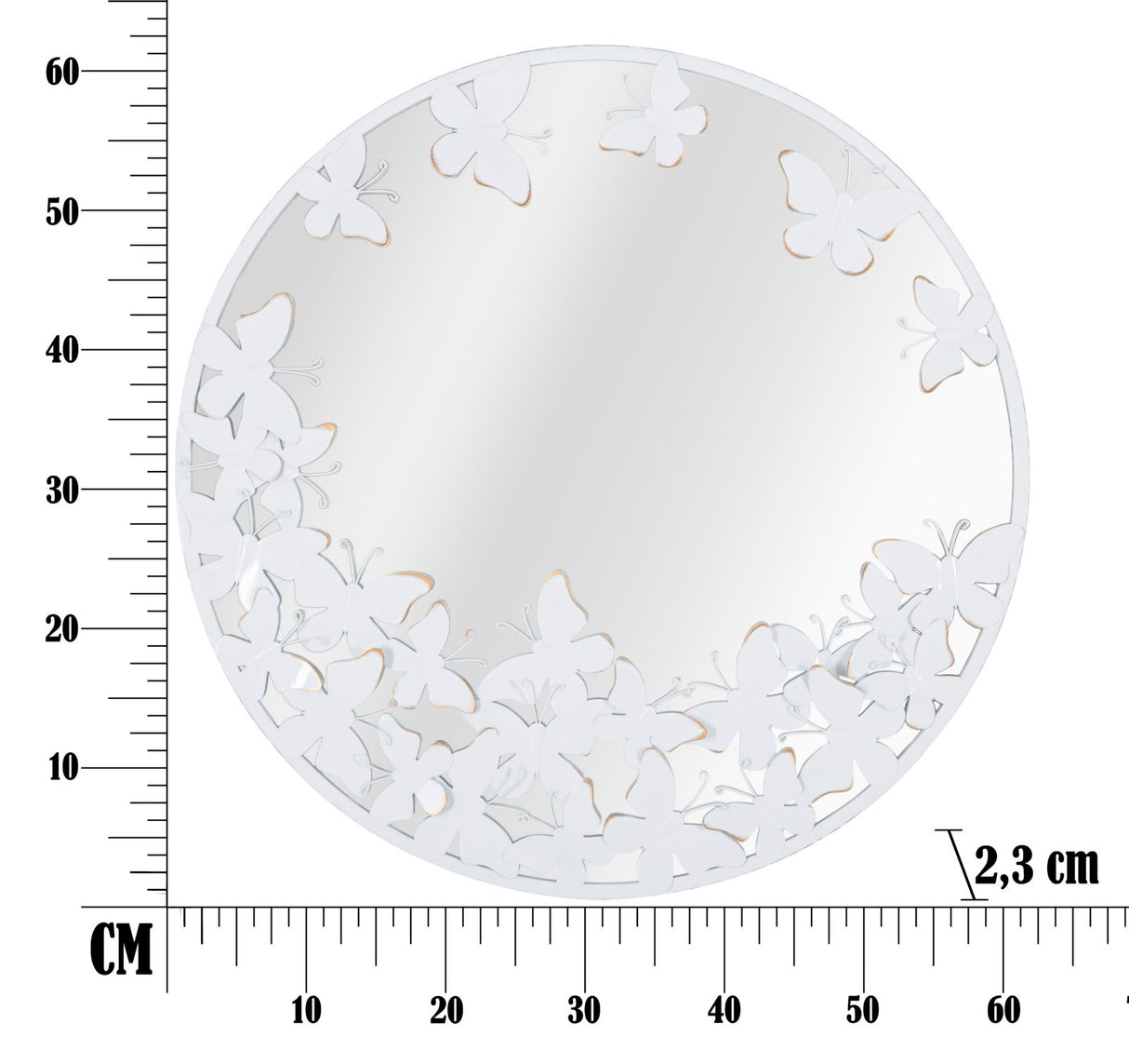 SPECCHIO ROTONDO WHITE BUTTERFLY - FERRETTI
