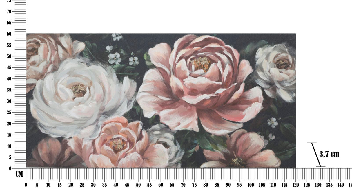 DIPINTO SU TELA RED FLOWY -B- FERRETTI