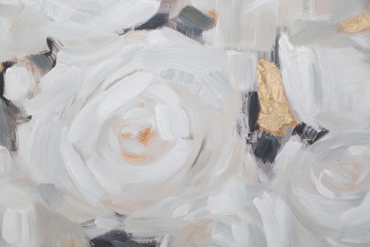 DIPINTO SU TELA WHITE FLOWER -B- FERRETTI