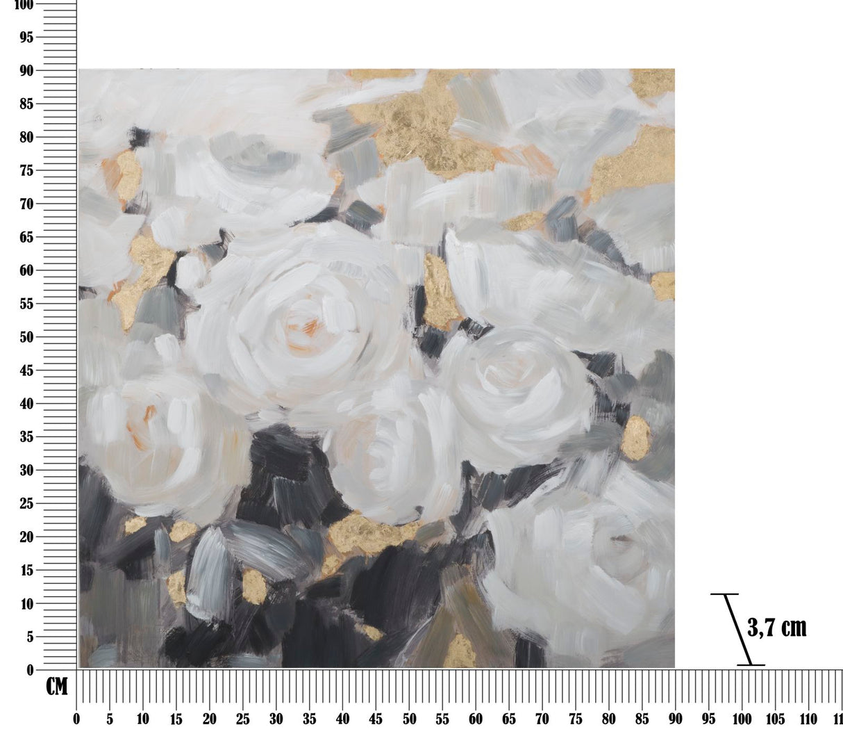DIPINTO SU TELA WHITE FLOWER -B- FERRETTI