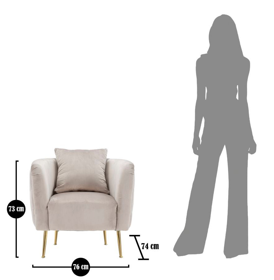 POLTRONA BUCAREST GRIGIA - FERRETTI