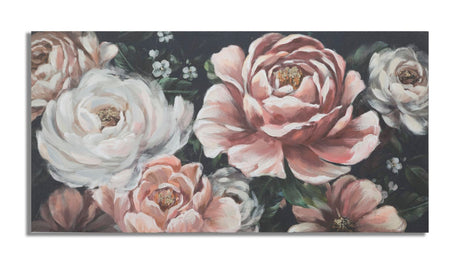 DIPINTO SU TELA RED FLOWY -B- CM 120X3
