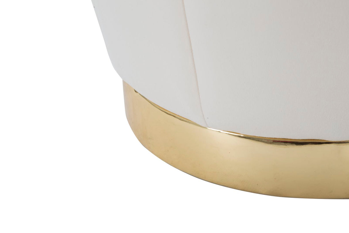 PUFF/CONTENITORE PARIS CREMA/GOLD - FERRETTI