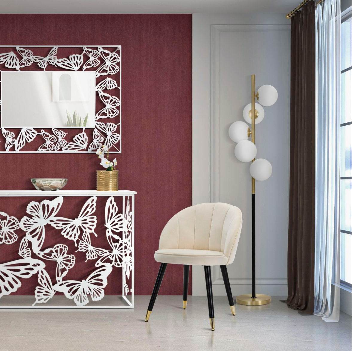 SEDIA LOTY CREMA - FERRETTI