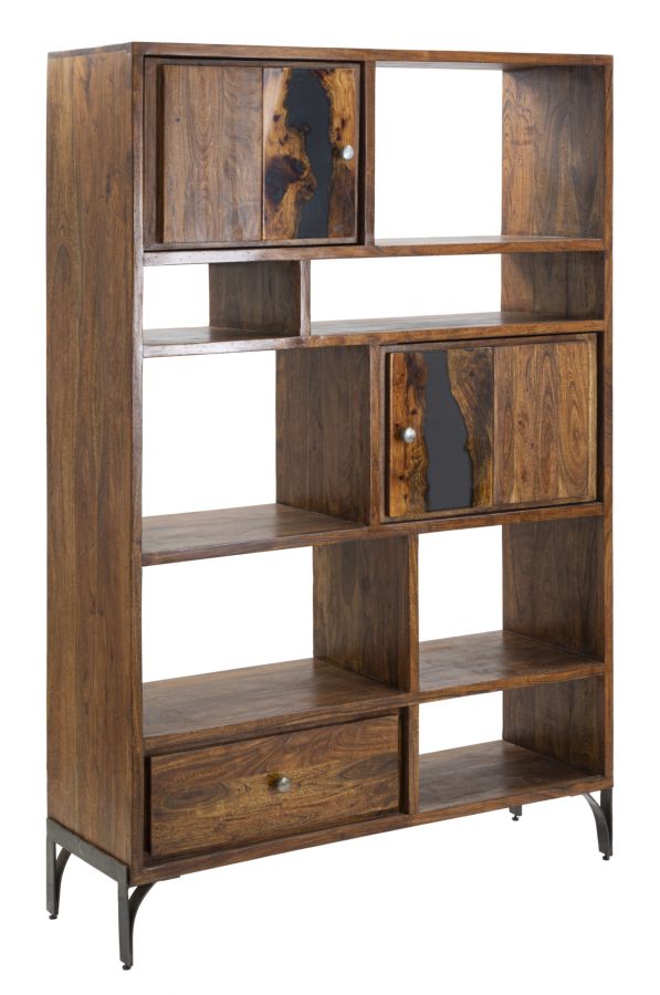 LIBRERIA MUSTANG CM 118X40X178 (LEGNO DI ACACIA NILOTICA)
