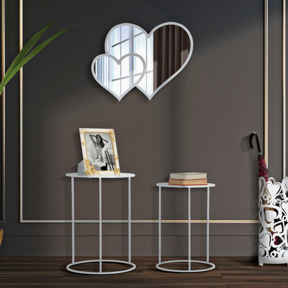 TAVOLINETTI WHITE HEARTS COPPIA - FERRETTI
