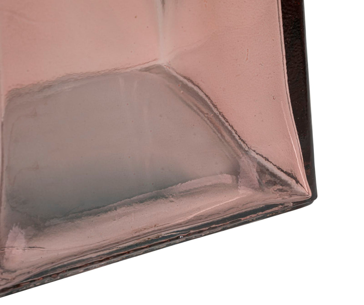 VASO FLORERO PIRAMIDE VETRO RICICLATO PINK (MADE IN SPAIN) - FERRETTI