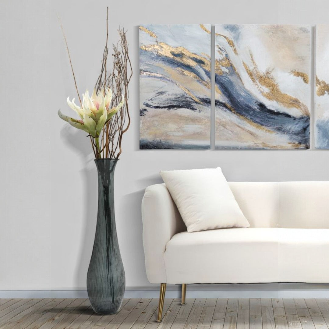 VASO JARRON ARABE VETRO RICICLATO FUMO (MADE IN SPAIN) - FERRETTI