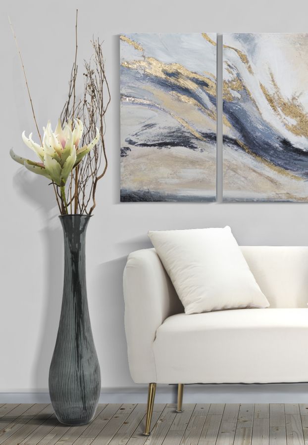 VASO JARRON ARABE VETRO RICICLATO FUMO (MADE IN SPAIN) - FERRETTI