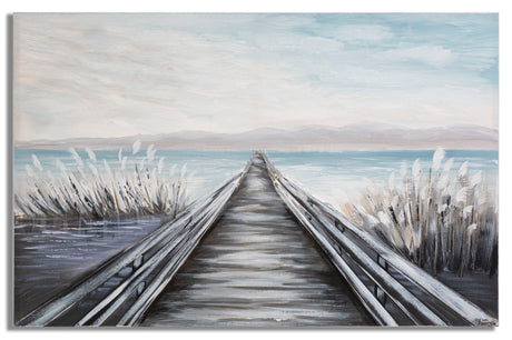 DIPINTO SU TELA PONTILE CM 120X3