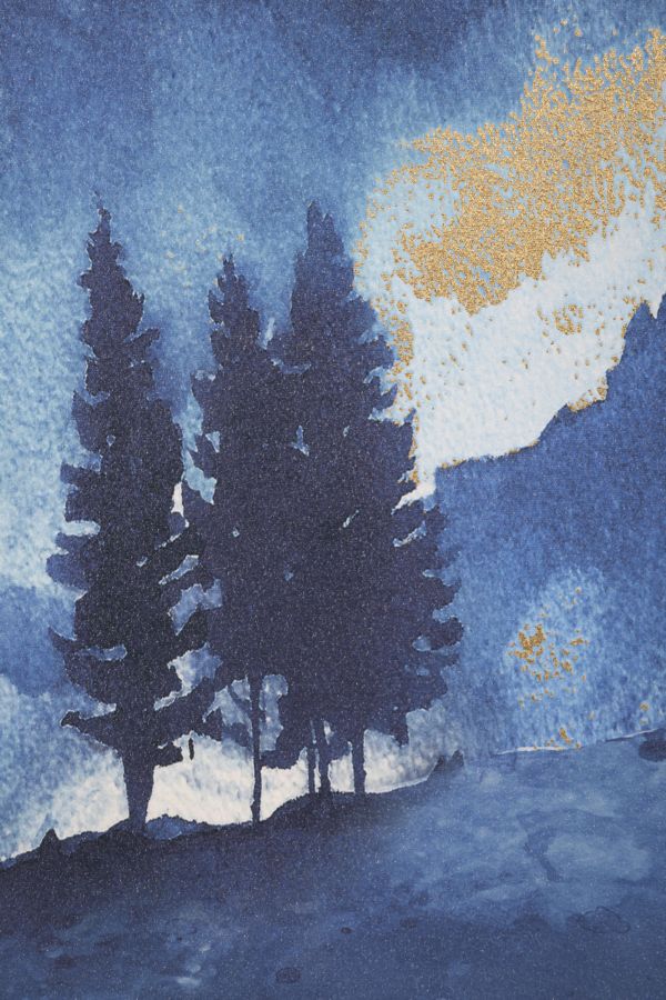 STAMPA DIPINTA MOUNTAIN TREE - FERRETTI