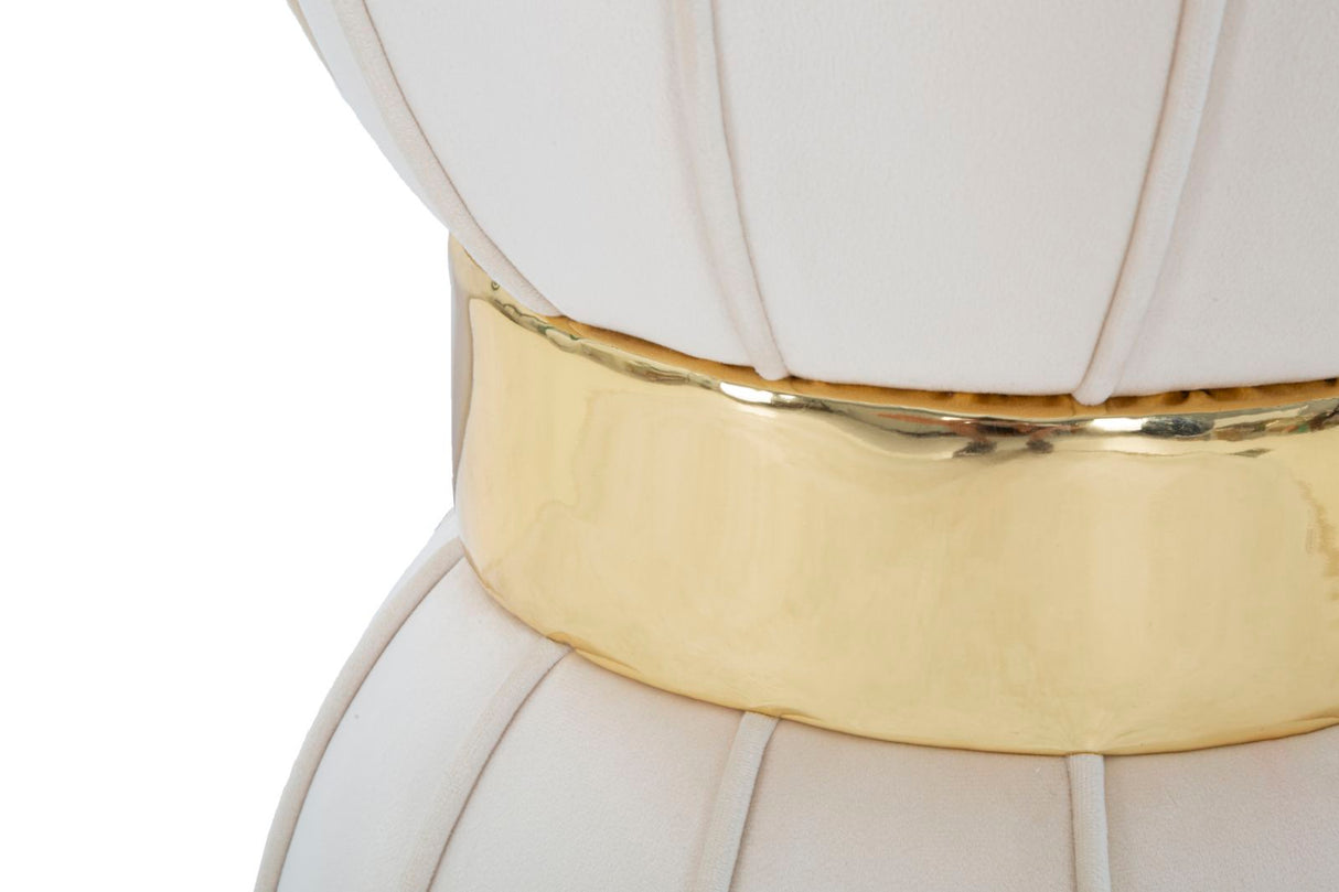 SGABELLO FLOWER CREMA - FERRETTI