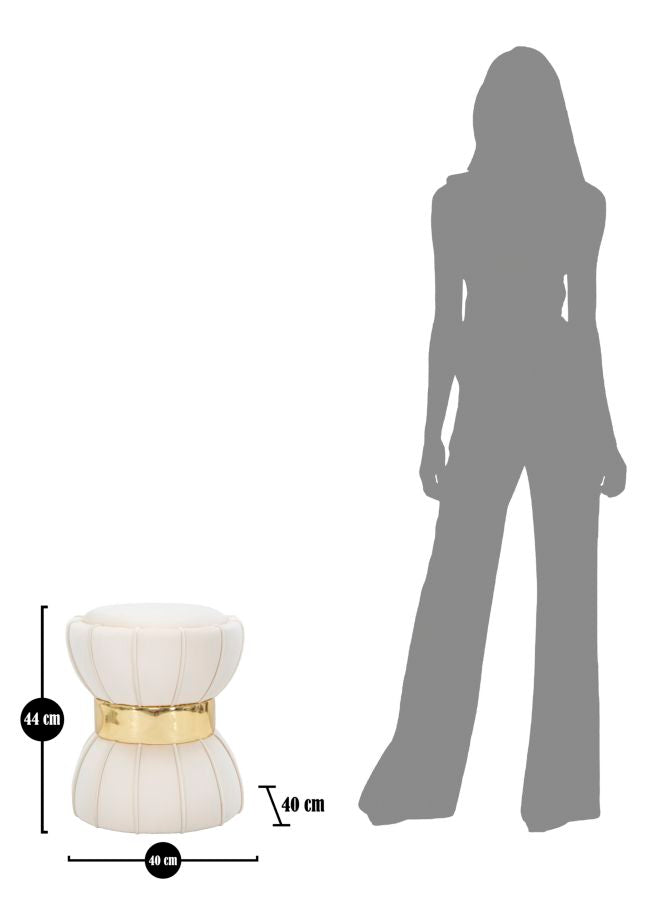 SGABELLO FLOWER CREMA - FERRETTI