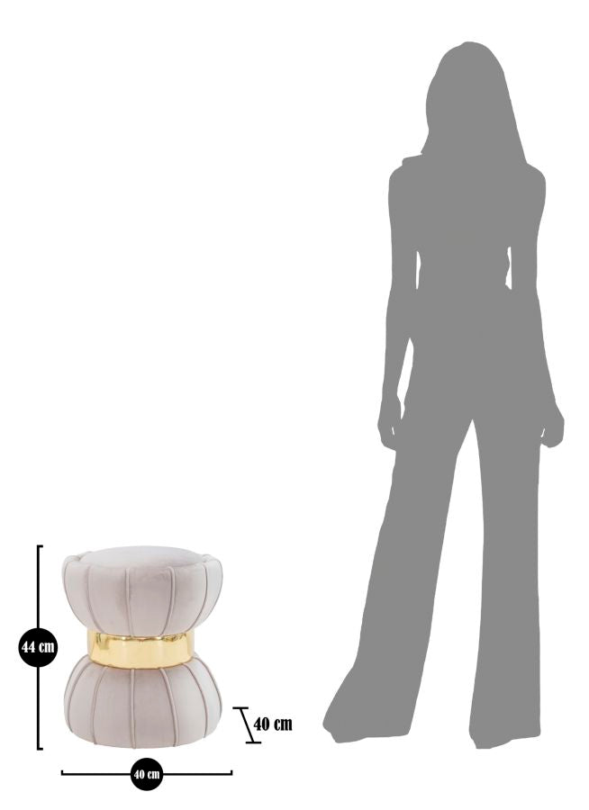 SGABELLO FLOWER GRIGIO - FERRETTI