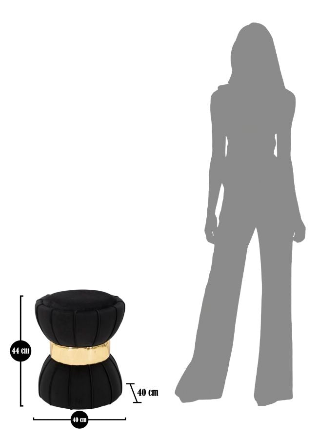 SGABELLO FLOWER NERO - FERRETTI