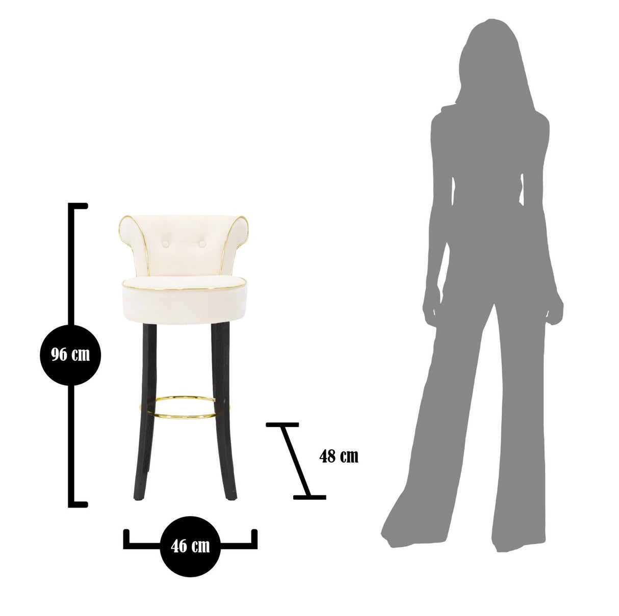 SGABELLO BAR LUXY CREMA - FERRETTI