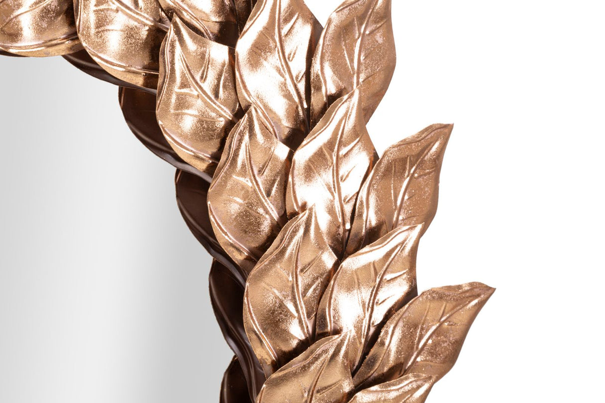 SPECCHIO DA MURO GLAM PETAL RAME - FERRETTI