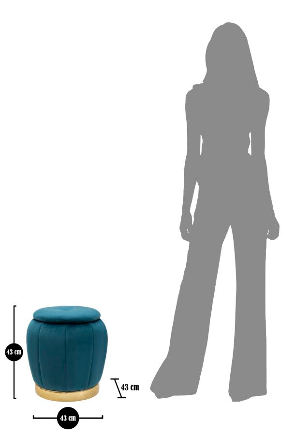 PUFF/CONTENITORE PARIS OTTANIO/GOLD - FERRETTI