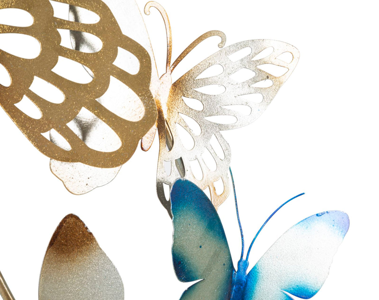 PANNELLO DA MURO BUTTERFLIES ORO/CELESTE C - FERRETTI