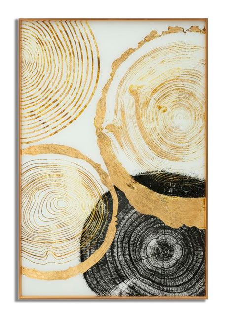PANNELLO VETRO C/CORNICE WOODY CM 60X3
