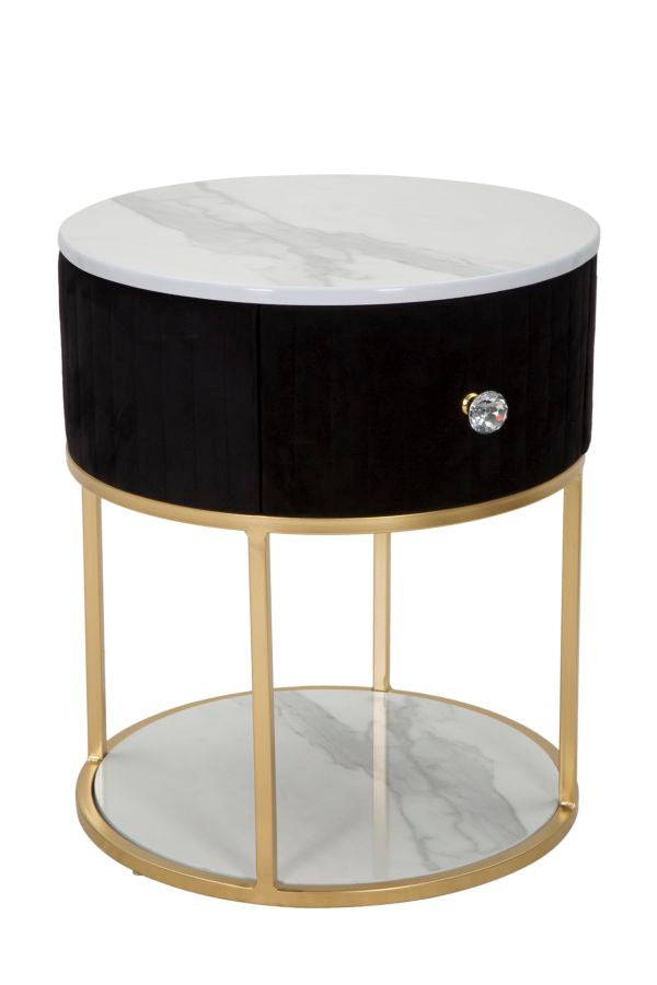 COMODINO MONTPELLIER NERO - FERRETTI