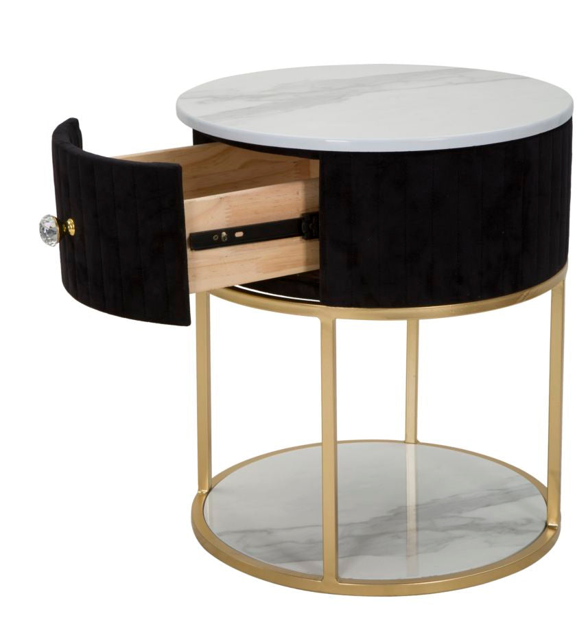 COMODINO MONTPELLIER NERO - FERRETTI